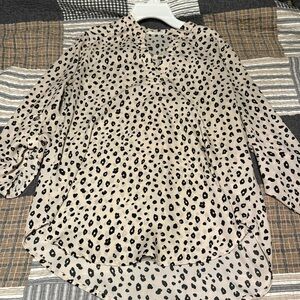 Cheetah Print Blouse